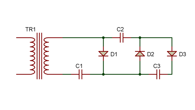 5V 转 400V 升压电路 (boost + 倍压电路)